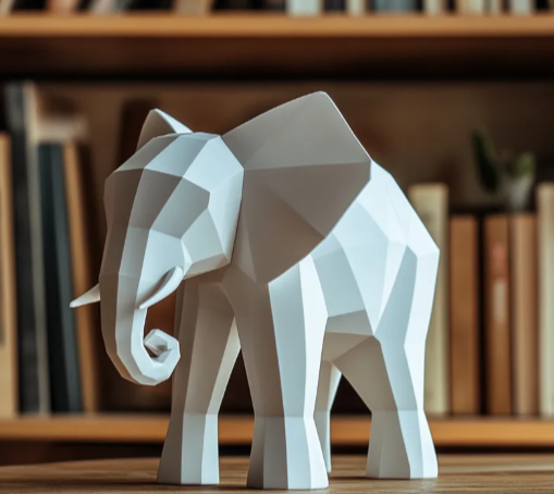 Modern Low Poly Elephant